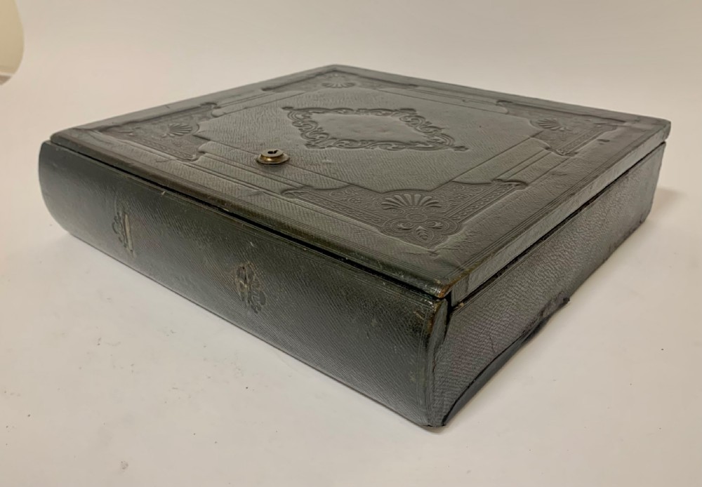 Antique Victorian Leather Document Writing Box View X