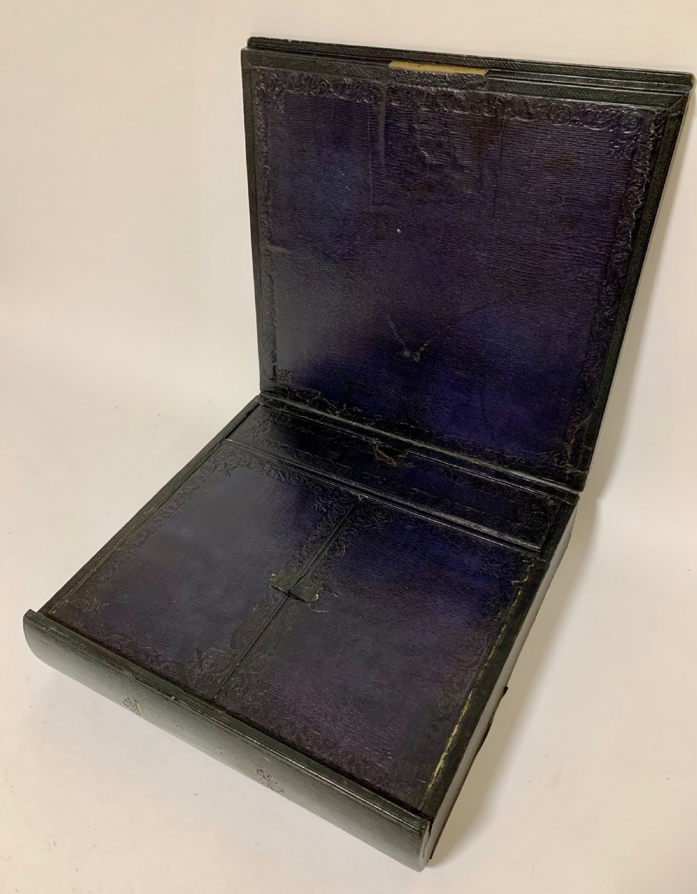 Antique Victorian Leather Document Writing Box View XI