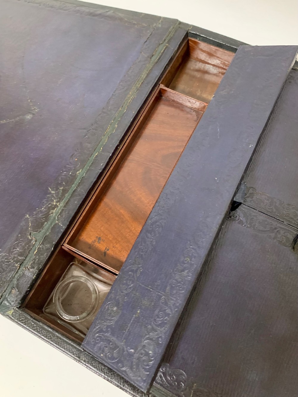 Antique Victorian Leather Document Writing Box View XVI