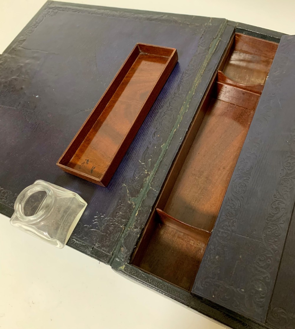 Antique Victorian Leather Document Writing Box View XVII