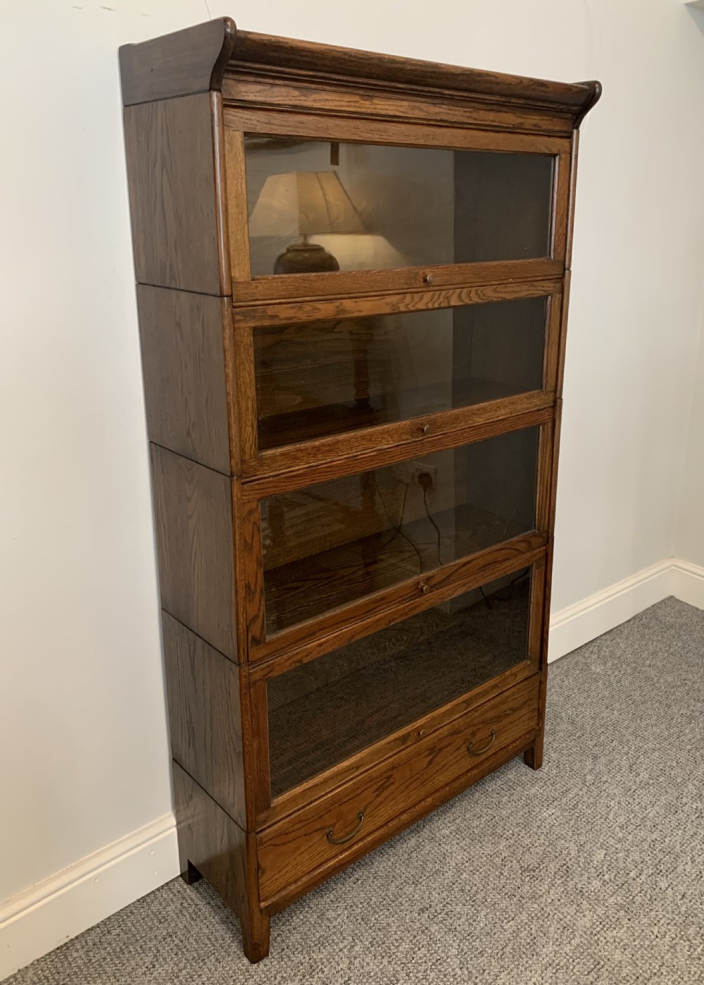 Antique Oak Stacking Lawyer's Bookcase View VI