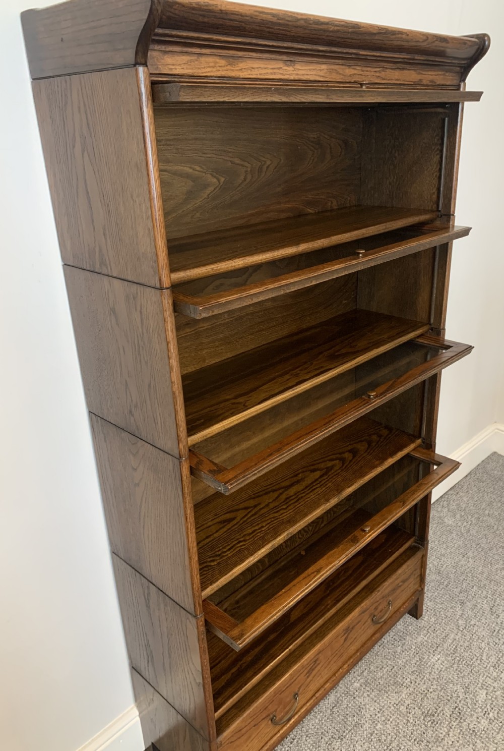Antique Oak Stacking Lawyer's Bookcase View XII