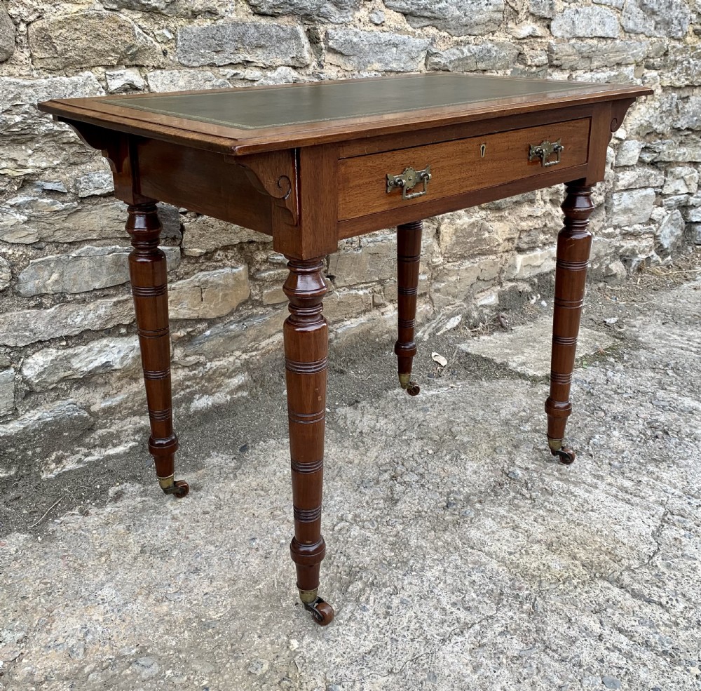 Antique Victorian Walnut Writing Desk View IV