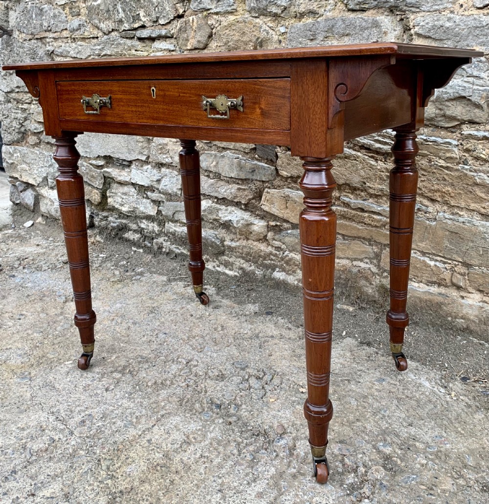 Antique Victorian Walnut Writing Desk View X