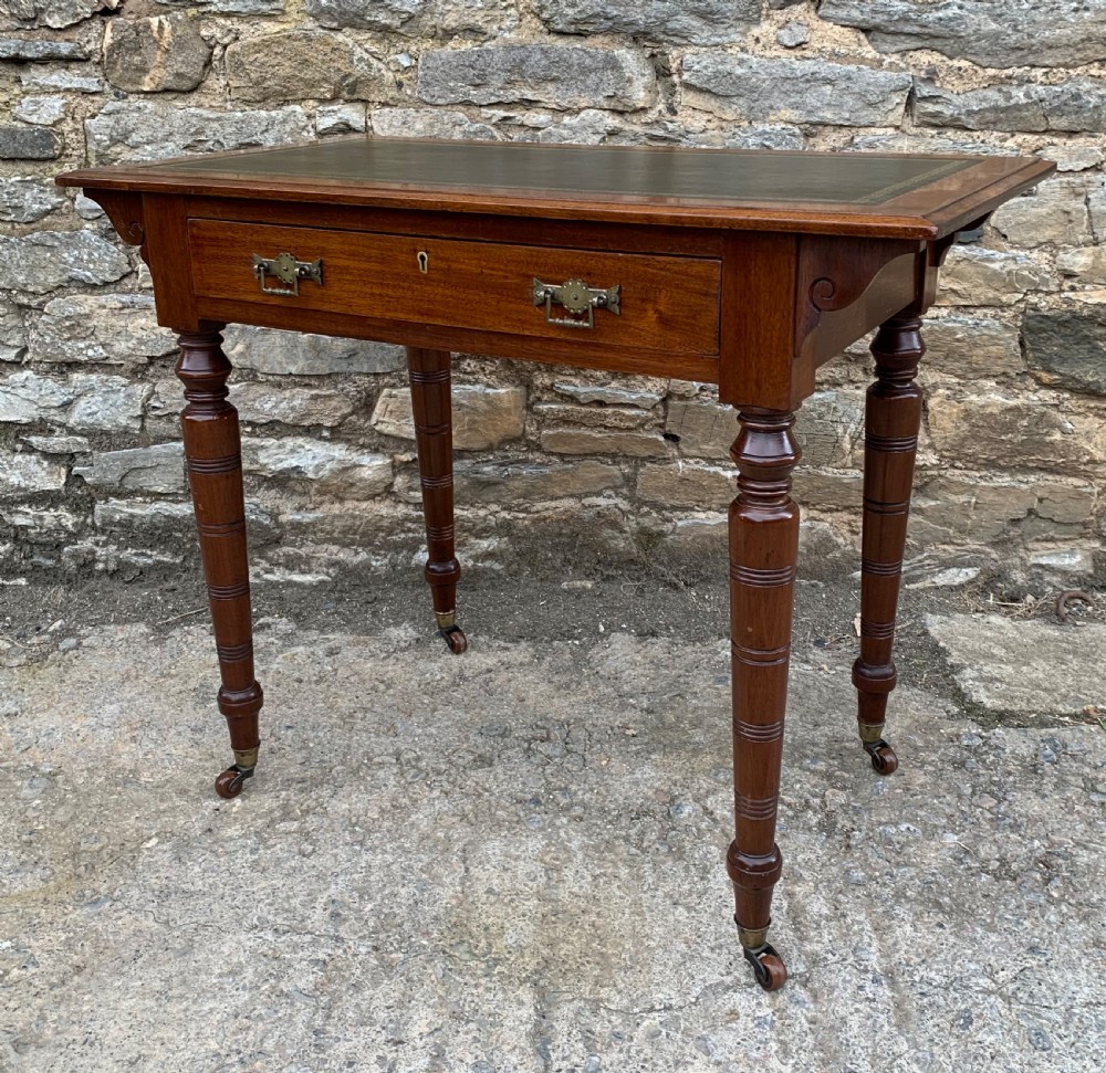 Antique Victorian Walnut Writing Desk View XI