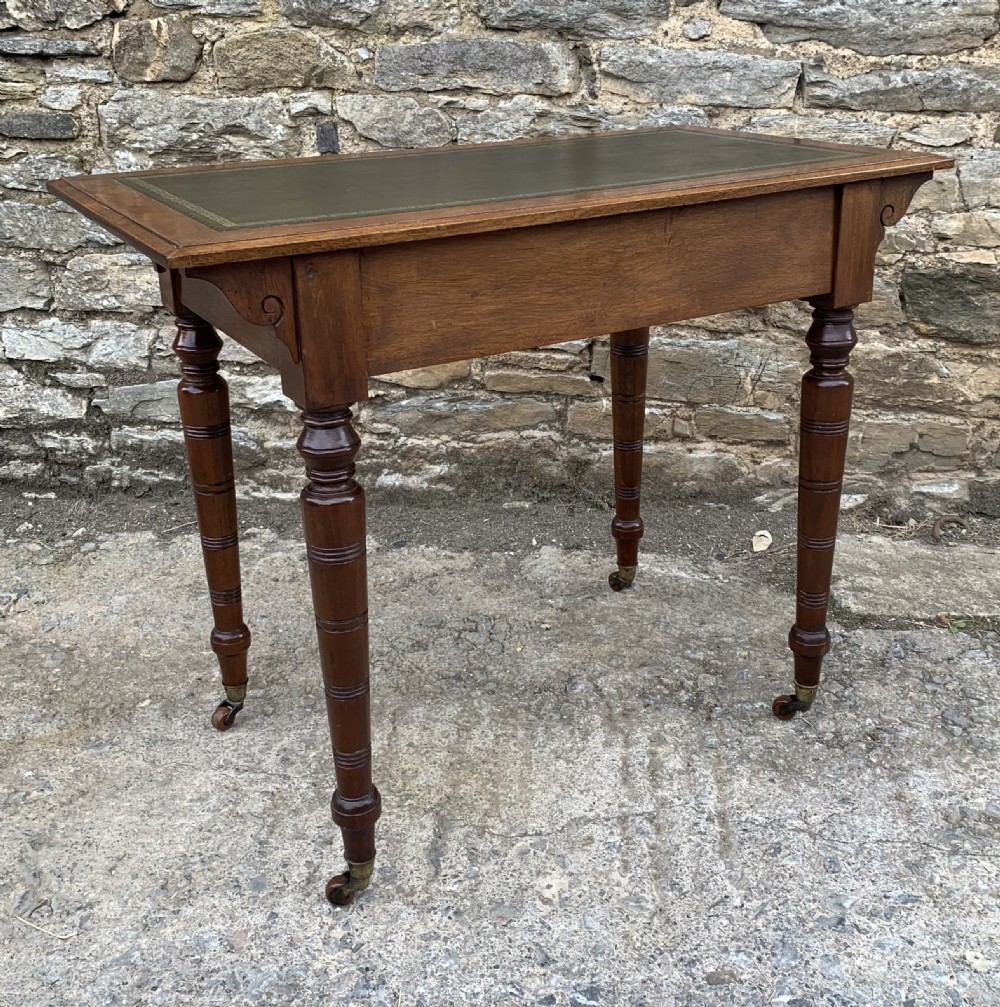 Antique Victorian Walnut Writing Desk View XIII