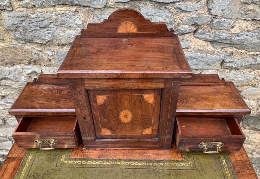 Antique Rosewood Inlaid Writing Desk View IV
