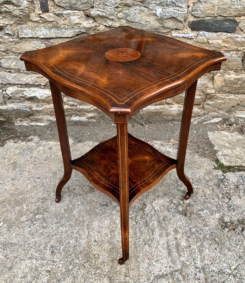 Antique Rosewood Inlaid Occasional Table View III