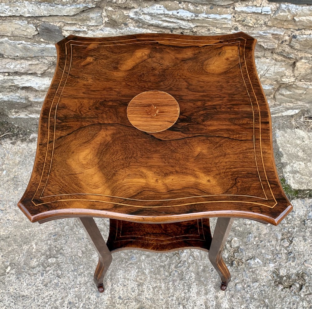 Antique Rosewood Inlaid Occasional Table View IV