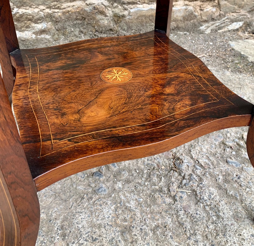 Antique Rosewood Inlaid Occasional Table View X