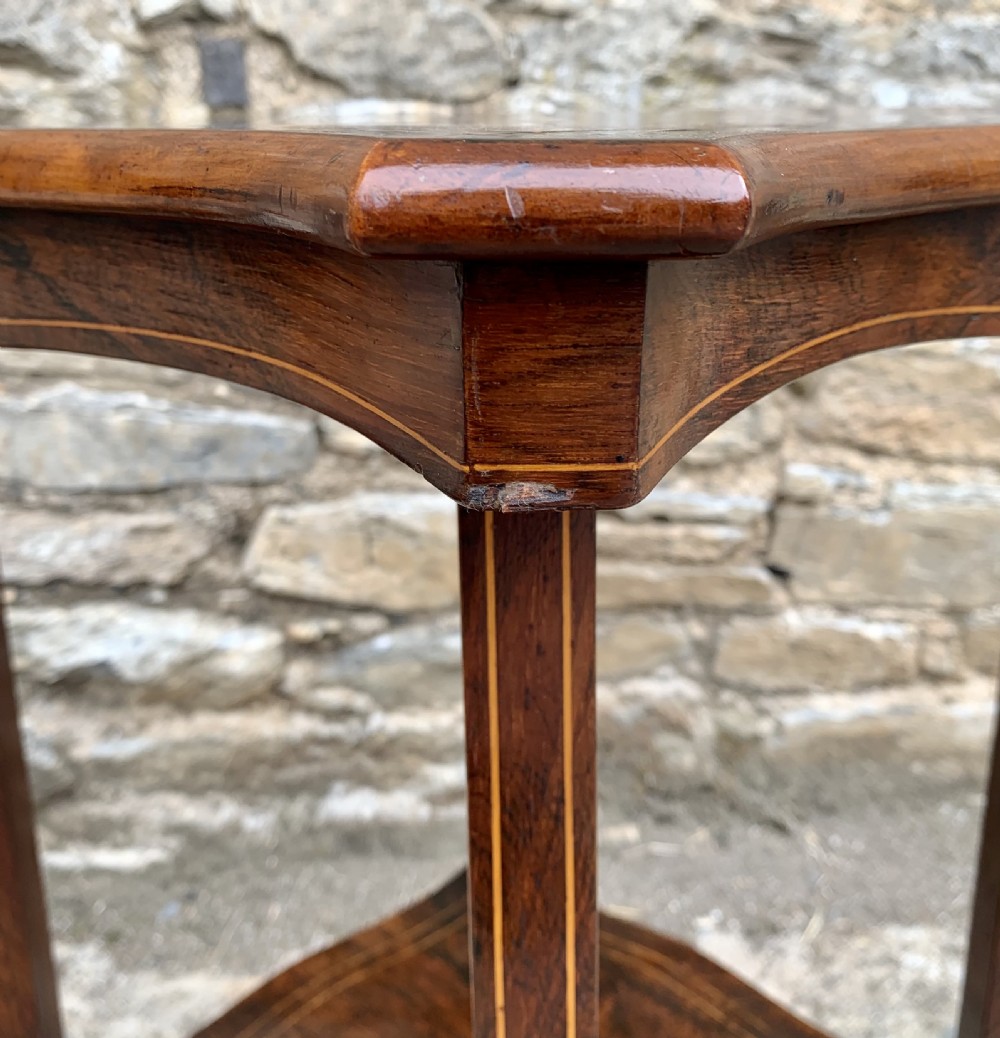 Antique Rosewood Inlaid Occasional Table View XIV