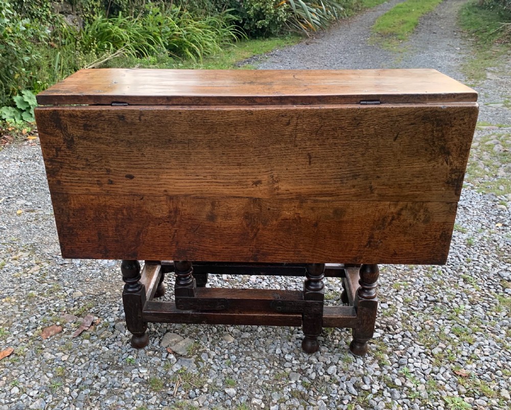 Small Antique 18th Century Oak Gateleg Table View II