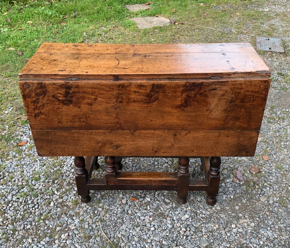 Small Antique 18th Century Oak Gateleg Table View III