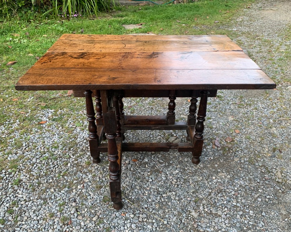 Small Antique 18th Century Oak Gateleg Table View IV