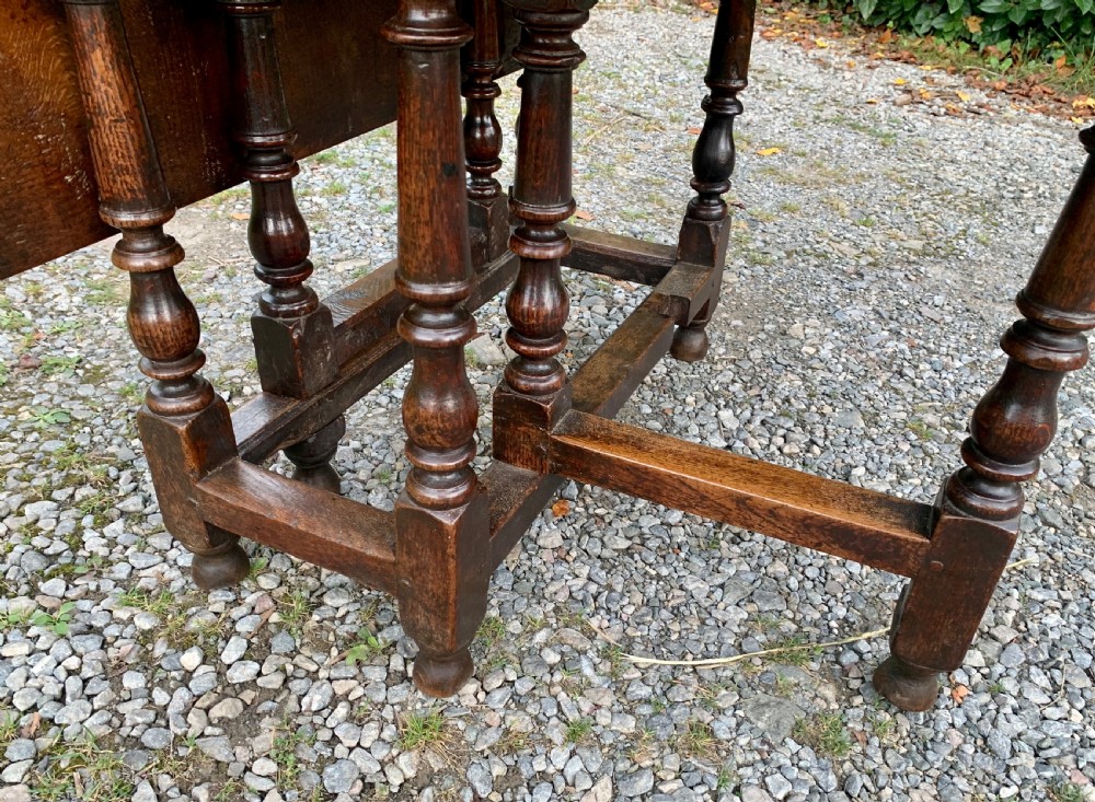 Small Antique 18th Century Oak Gateleg Table View VIII