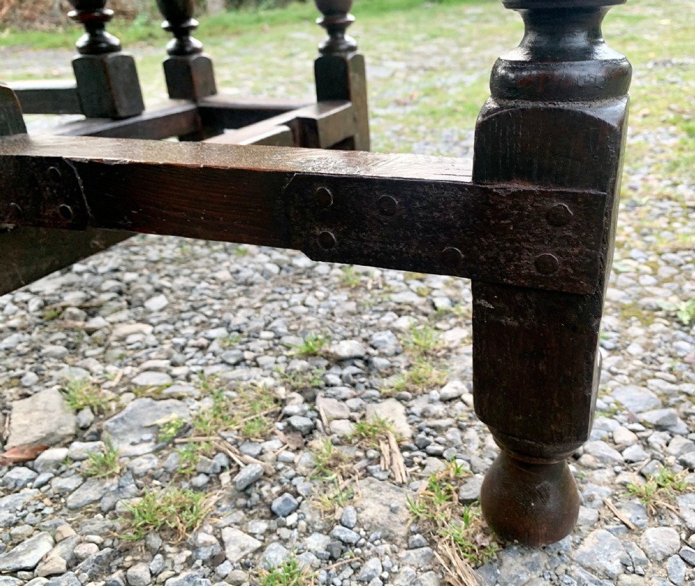 Small Antique 18th Century Oak Gateleg Table View XVI