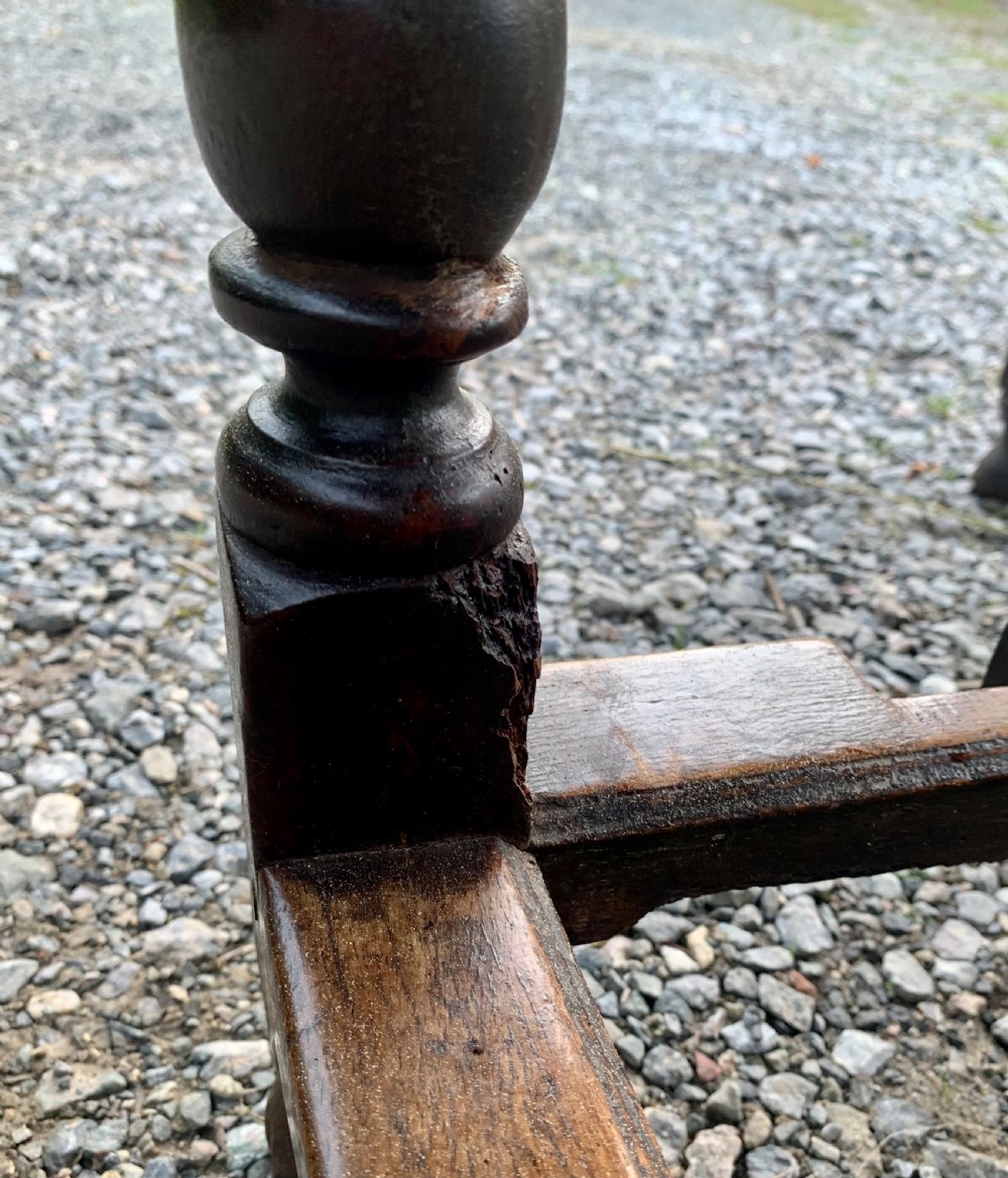Small Antique 18th Century Oak Gateleg Table View XVII