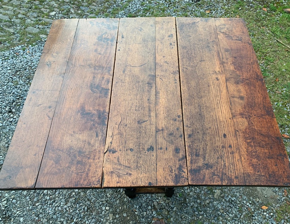 Small Antique 18th Century Oak Gateleg Table View XIX