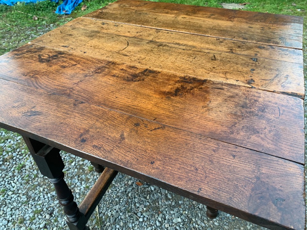 Small Antique 18th Century Oak Gateleg Table View XXII