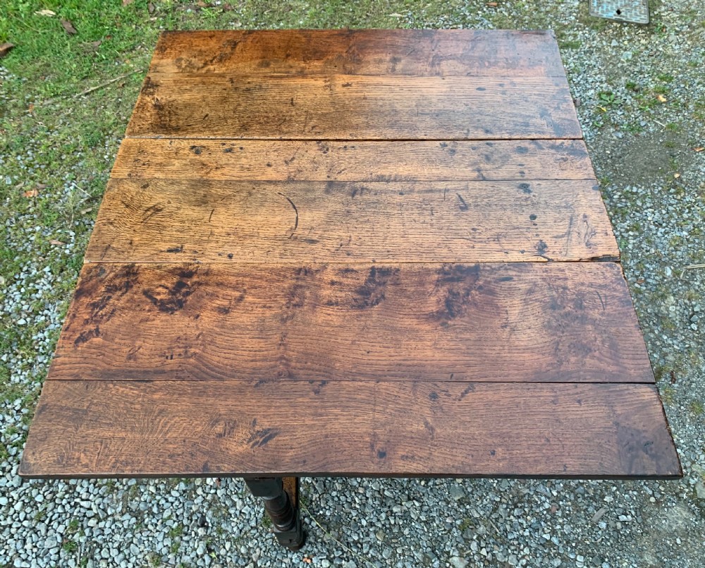 Small Antique 18th Century Oak Gateleg Table View XXIII