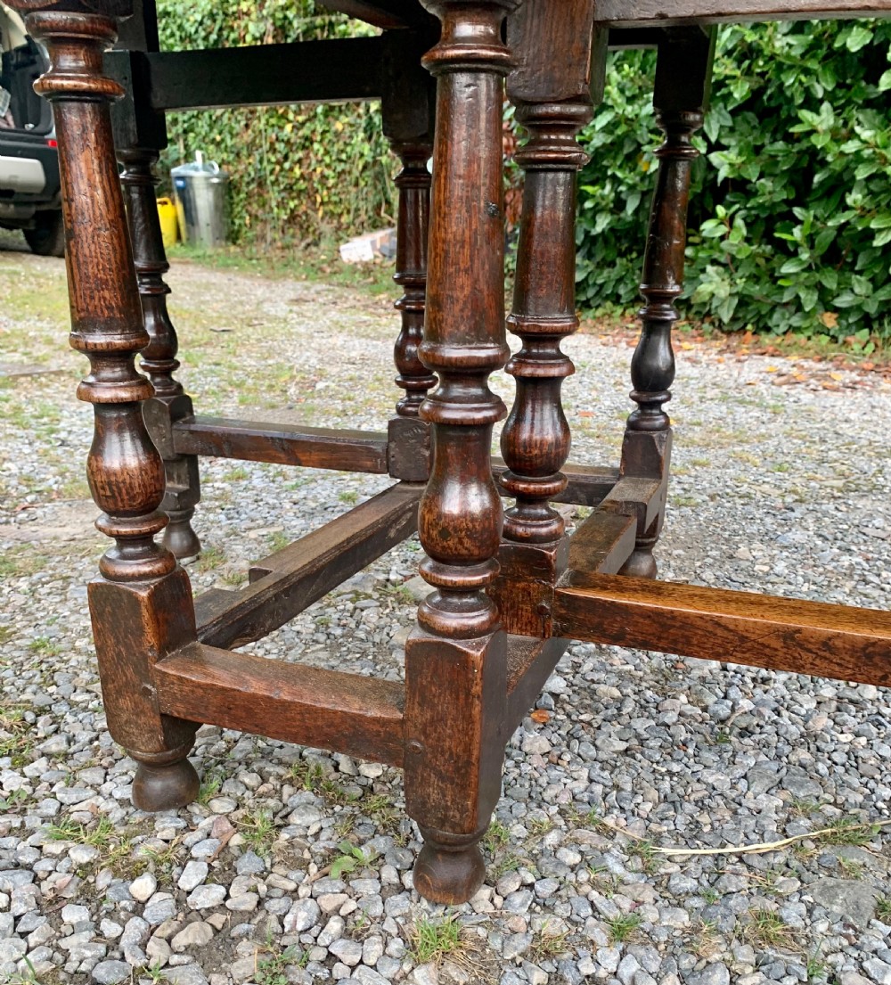 Small Antique 18th Century Oak Gateleg Table View XXIV