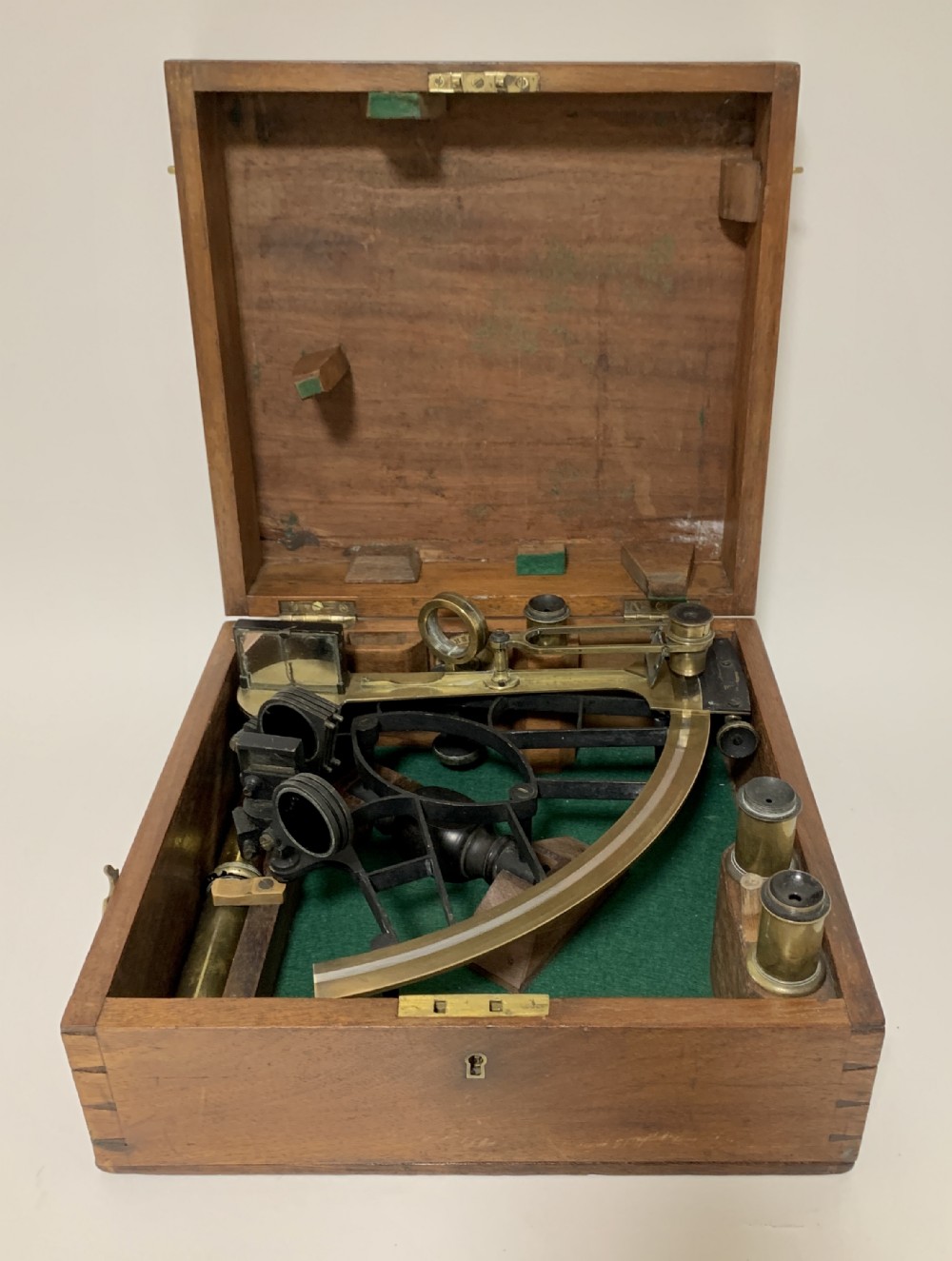 Antique Victorian Sextant in Box