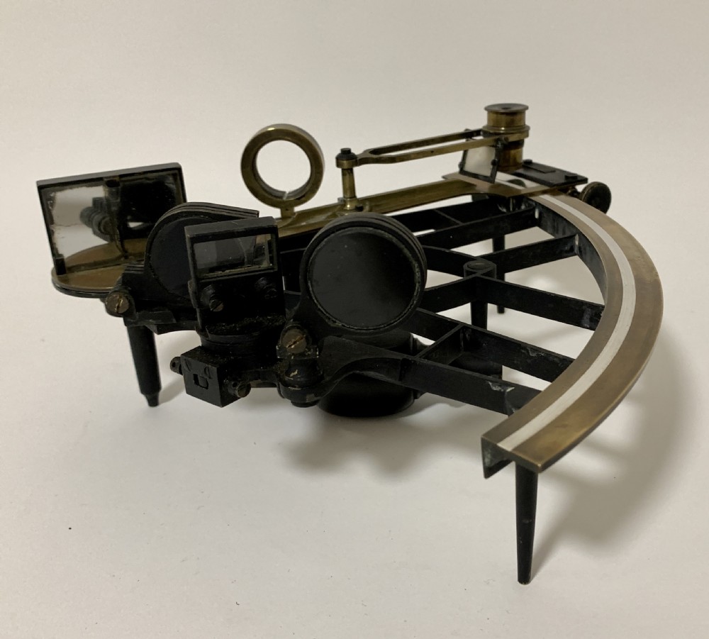 Antique Victorian Sextant in Box View V