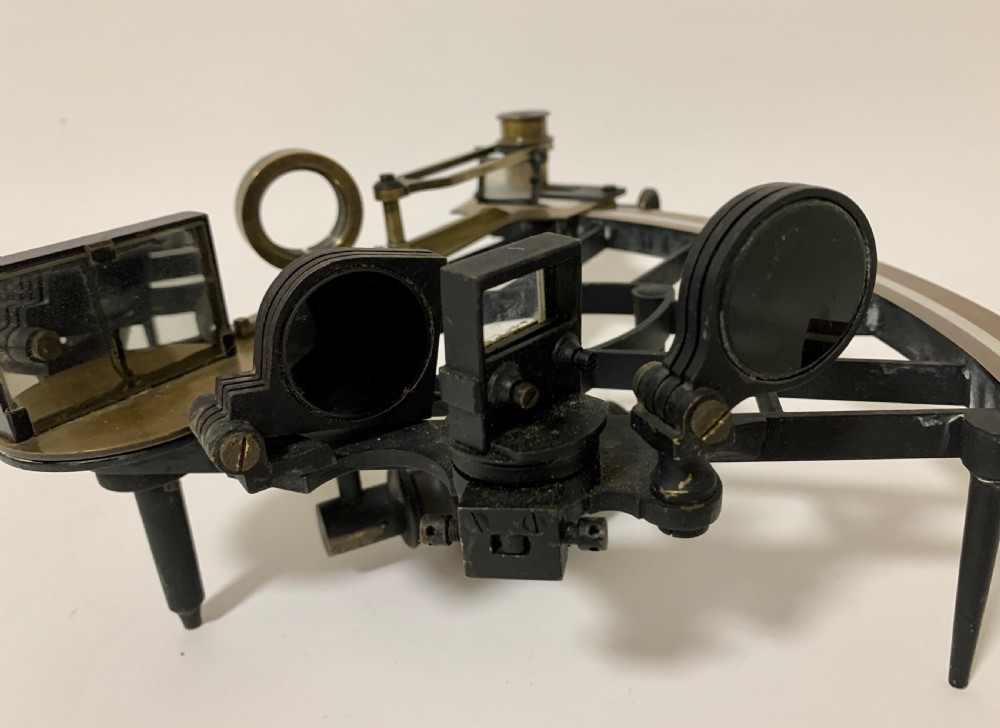 Antique Victorian Sextant in Box View VIII