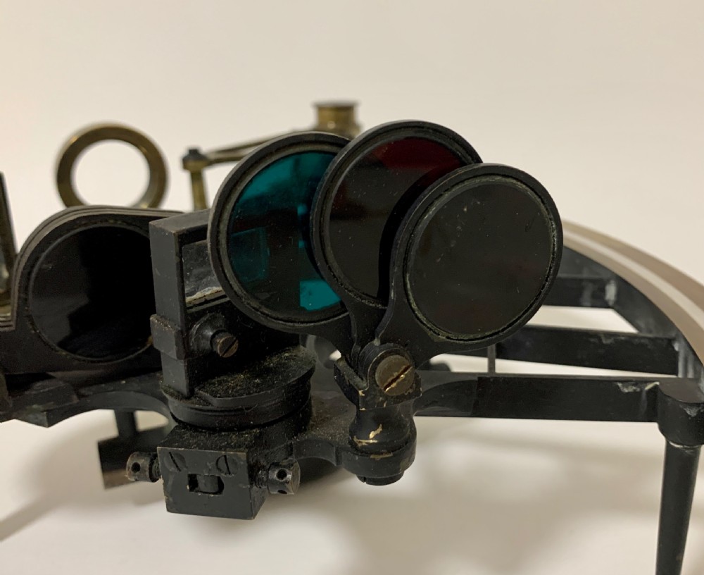 Antique Victorian Sextant in Box View IX