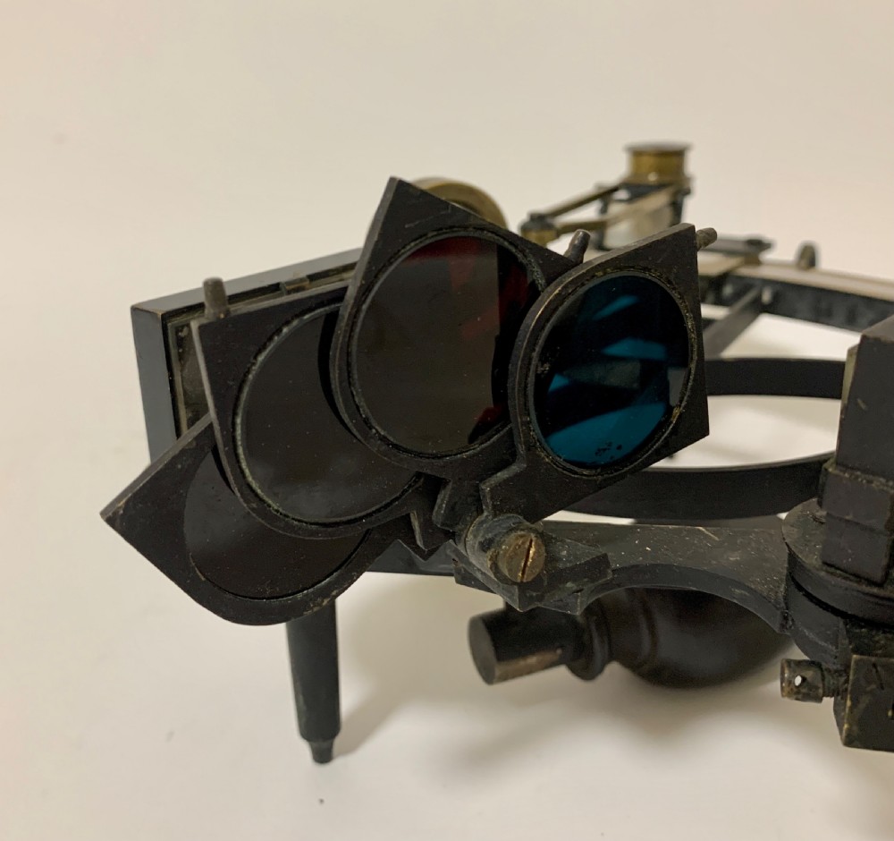 Antique Victorian Sextant in Box View X