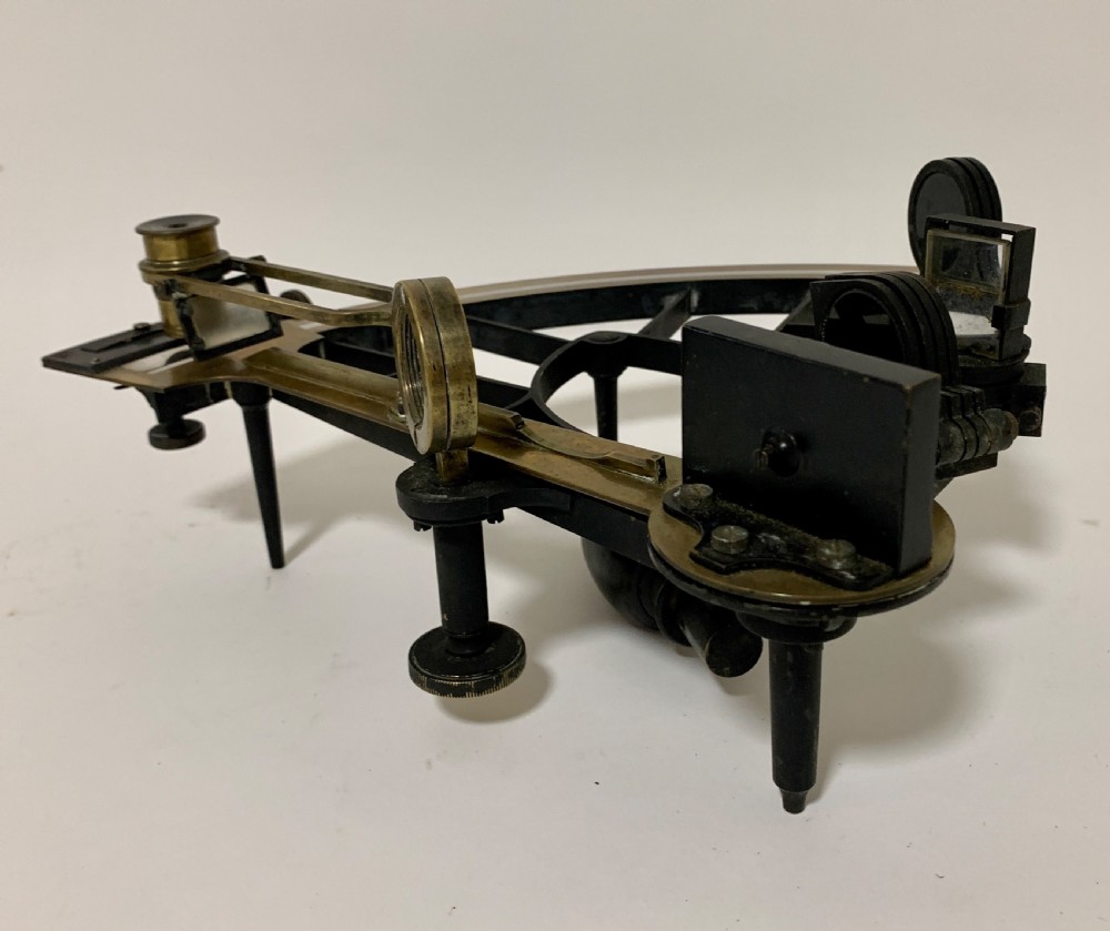 Antique Victorian Sextant in Box View XI