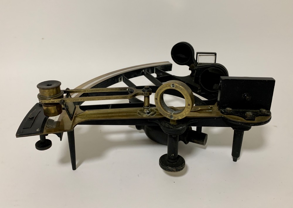 Antique Victorian Sextant in Box View XII