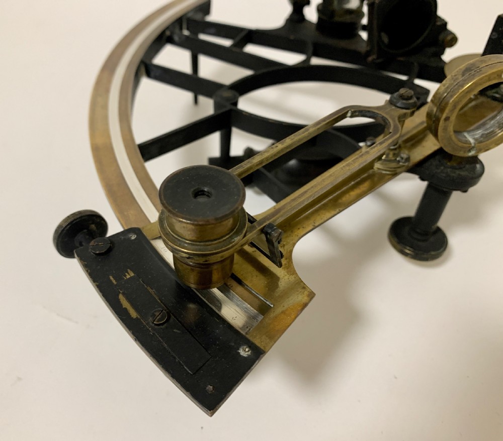 Antique Victorian Sextant in Box View XIII