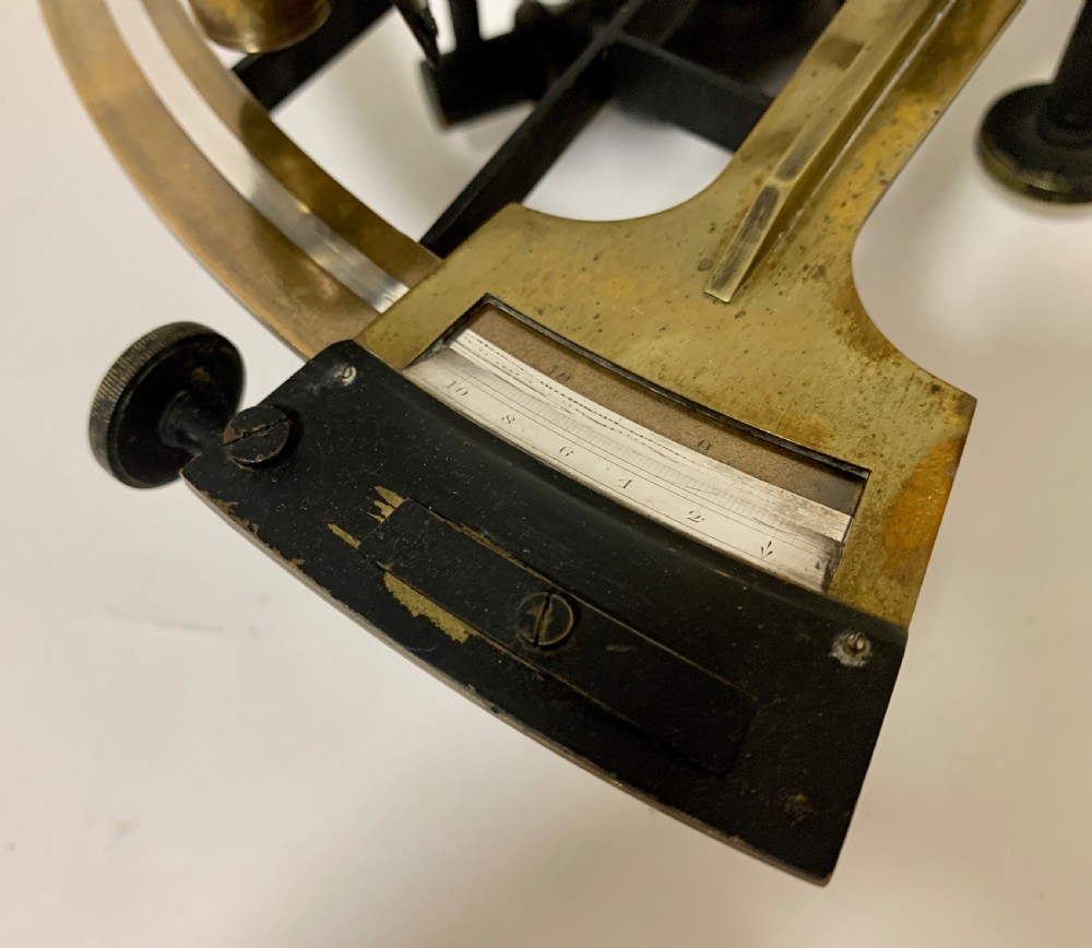 Antique Victorian Sextant in Box View XIV