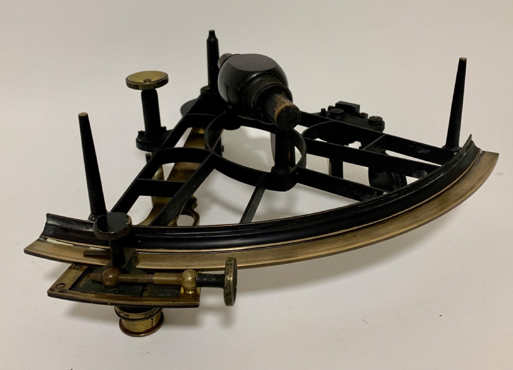 Antique Victorian Sextant in Box View XVII