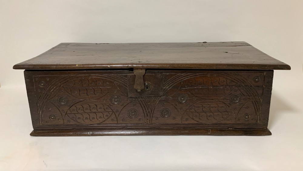 Antique 18th Century Oak Bible Box View II