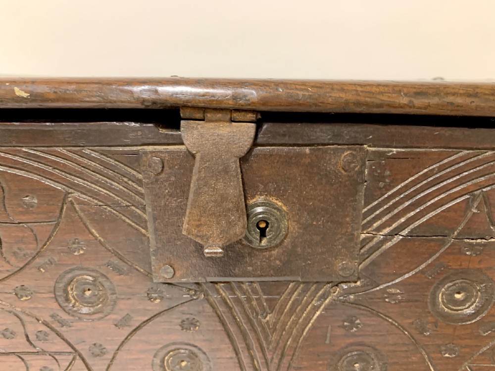 Antique 18th Century Oak Bible Box View V