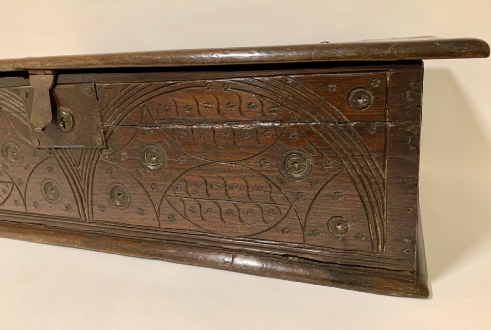 Antique 18th Century Oak Bible Box View VI