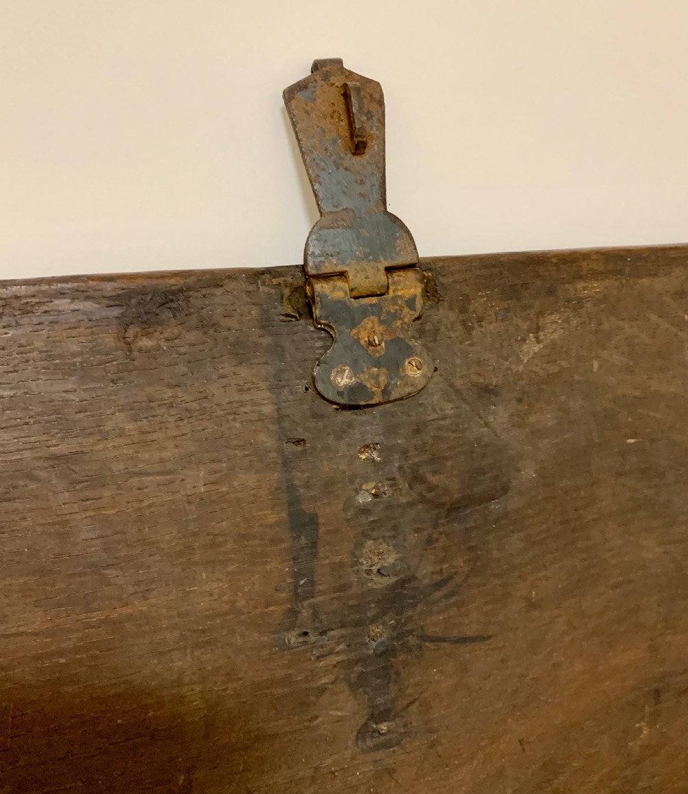 Antique 18th Century Oak Bible Box View X