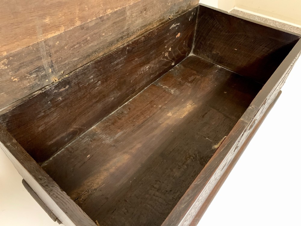 Antique 18th Century Oak Bible Box View XI