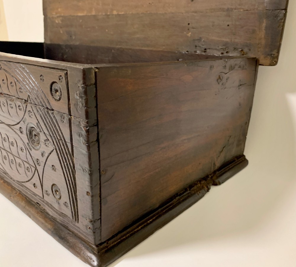 Antique 18th Century Oak Bible Box View XIV
