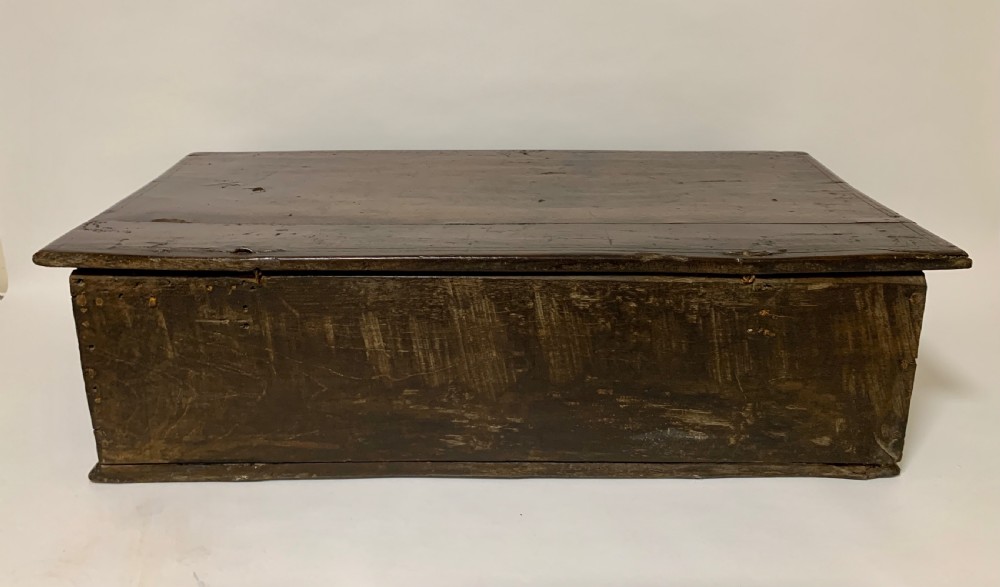 Antique 18th Century Oak Bible Box View XV