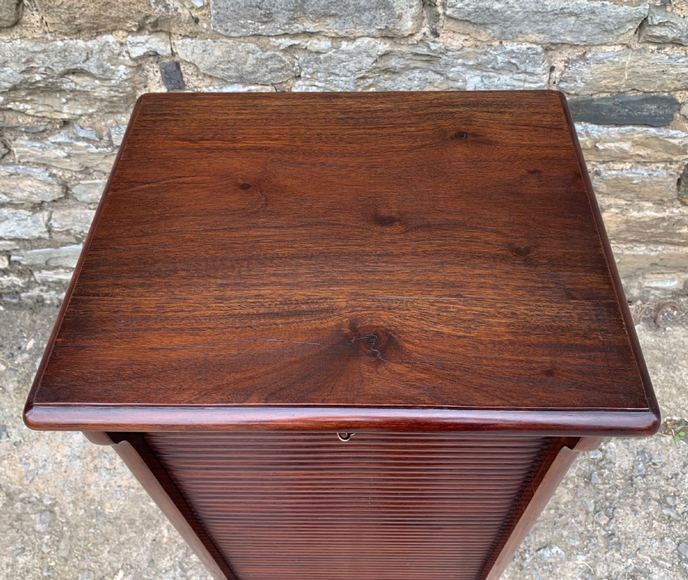 Antique Mahogany Tambour Front Filing Music Cabinet View VI