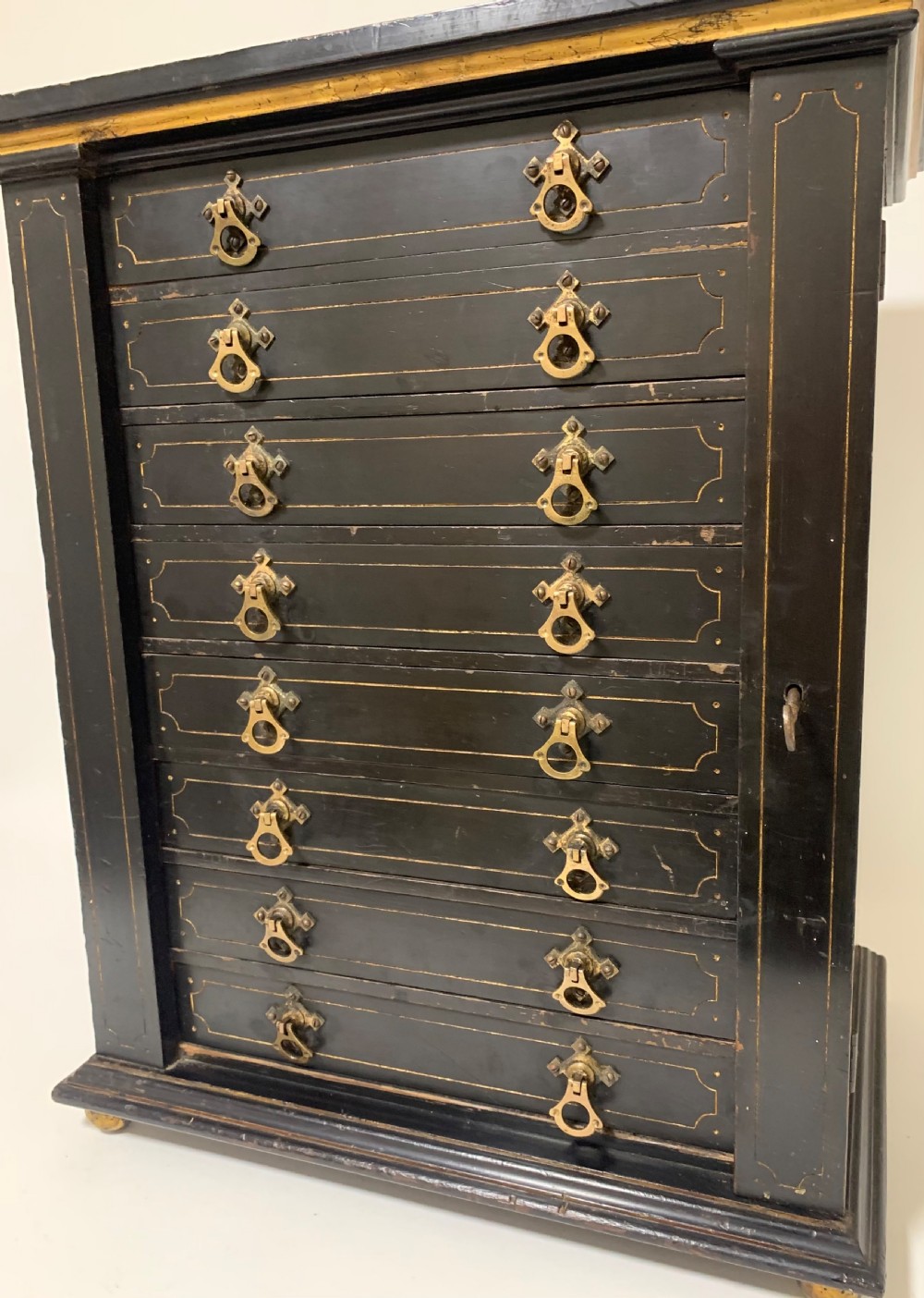 Antique Victorian Ebonised Specimen Cabinet View IV