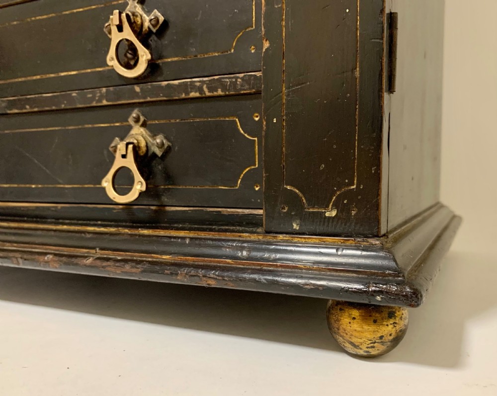 Antique Victorian Ebonised Specimen Cabinet View V