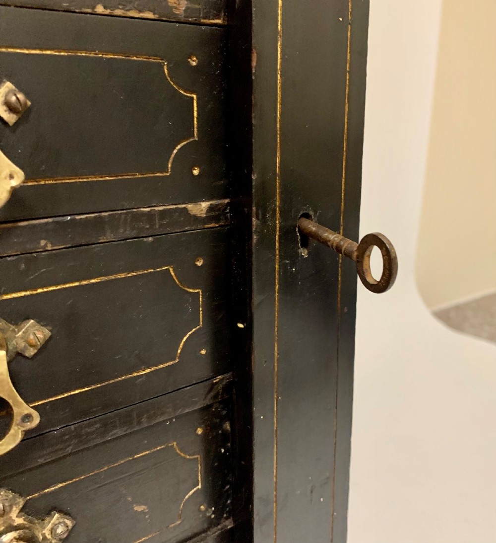 Antique Victorian Ebonised Specimen Cabinet View VI