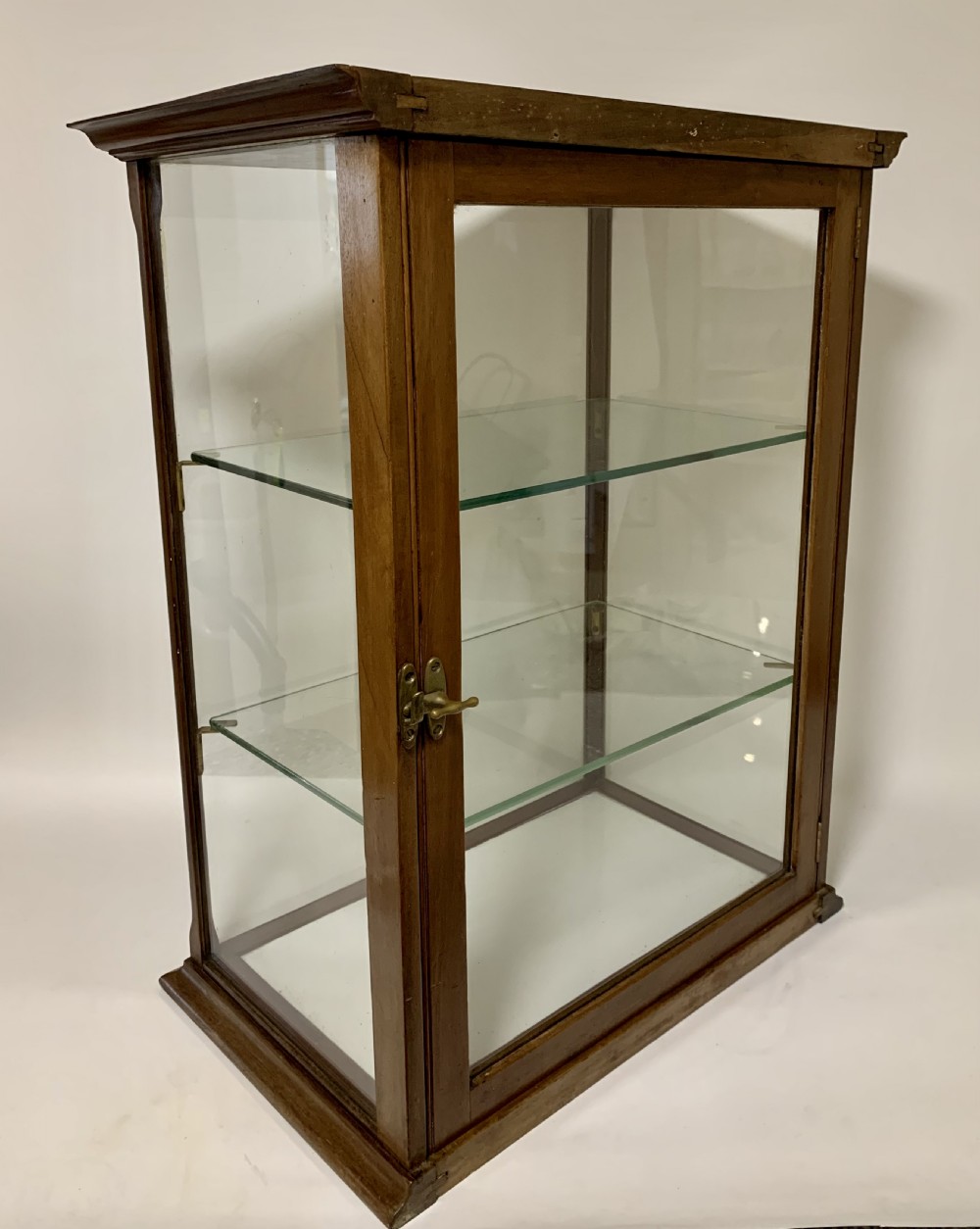 Antique Mahogany Glass Countertop Shop Display Cabinet View VII