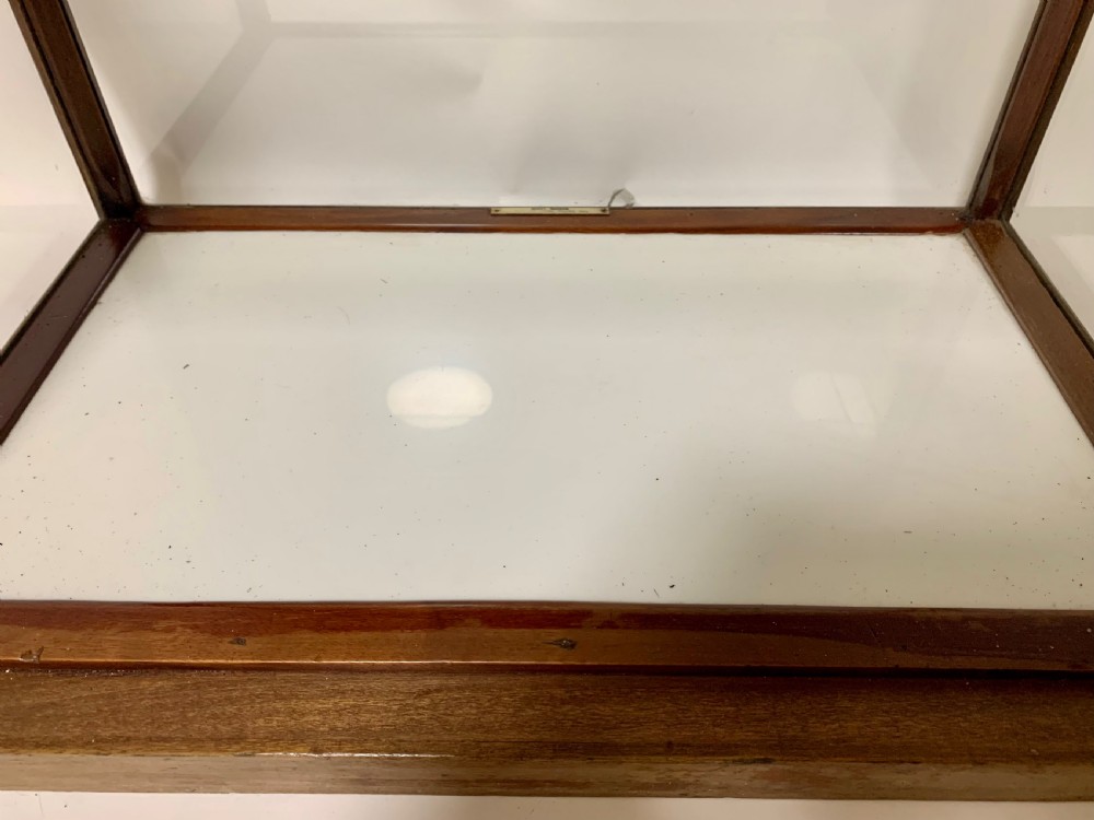 Antique Mahogany Glass Countertop Shop Display Cabinet View XII