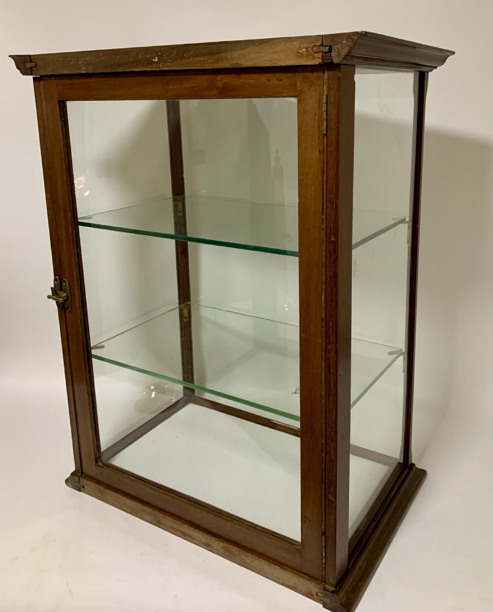 Antique Mahogany Glass Countertop Shop Display Cabinet View XIII