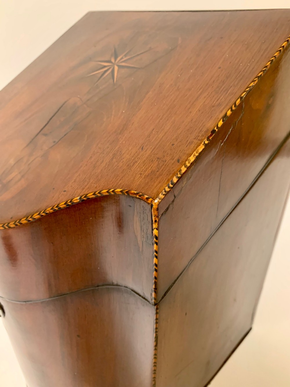 Georgian Mahogany Inlaid Knife Box View IV